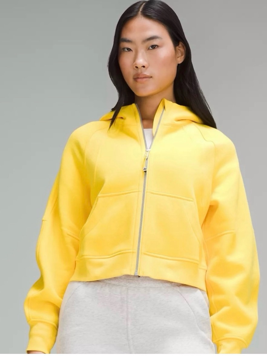 Lululemon Scuba Oversized Full-Zip Hoodie Utility Yellow Size M/L